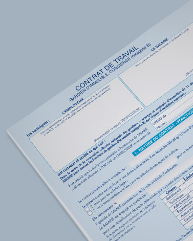 CONTRAT DE TRAVAIL (CAT B) pour gardiens ou concierges