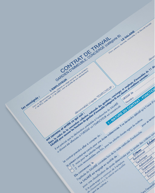 CONTRAT DE TRAVAIL (CAT B) pour gardiens ou concierges