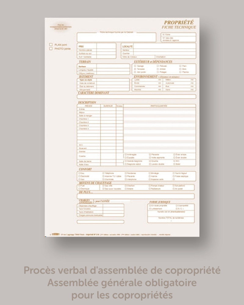 FICHE RENSEIGNEMENTS POUR PROPRIETES