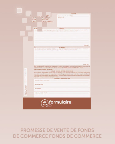 PROMESSE DE VENTE DE FONDS DE COMMERCE - En ligne