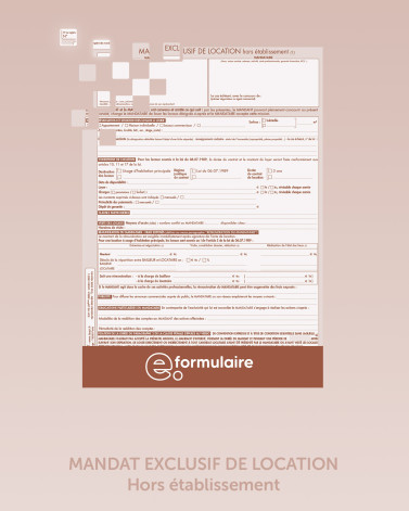 MANDAT EXCLUSIF DE LOCATION - Hors établissement - En ligne