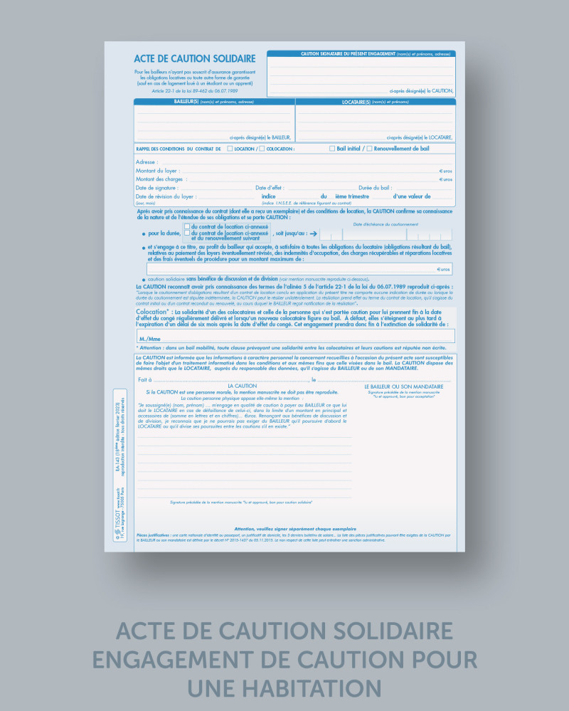 Acte de caution solidaire