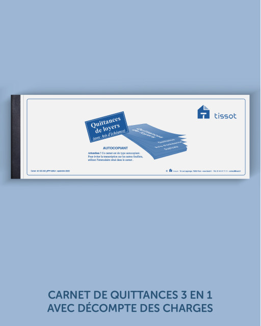 CARNET DE QUITTANCES 3 EN 1